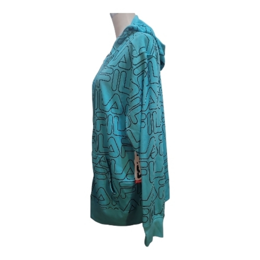 Fila zip up heartbeat hoodie hooded sweatshirt jacket Turquoise 3x nwt - Picture 5 of 10